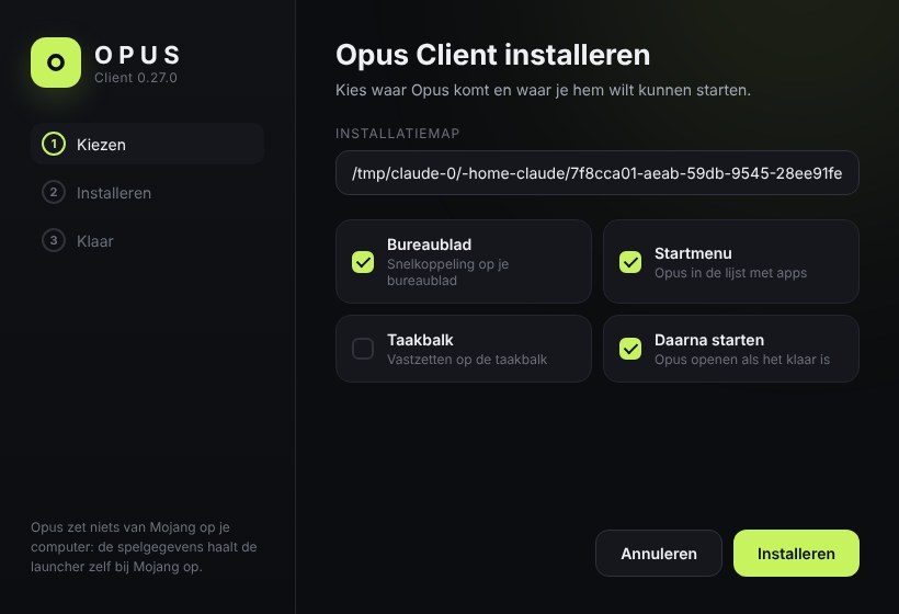 The Opus installer